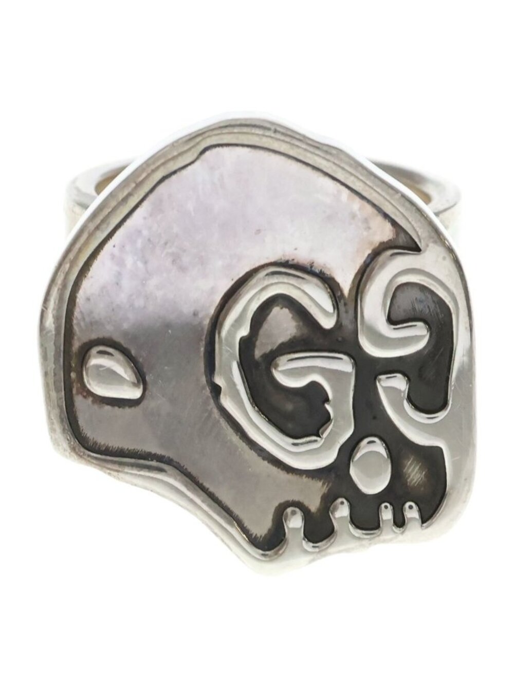 Gucci GG Ghost Skull Ring Silver
